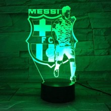 Messi 3D fodbold lampe - 3D lamper - 4