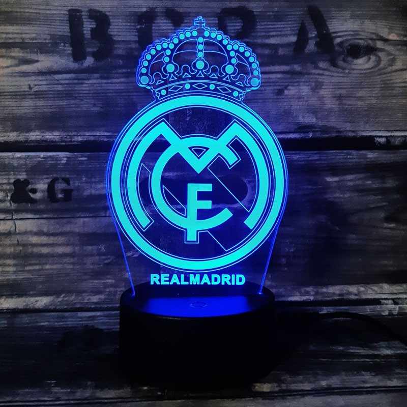 2: Real Madrid 3D fodbold lampe