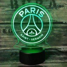 PSG fodboldklub 3D lampe ⚡ Unik fodbold lampe!