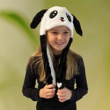 Panda hat med lys og bevægelige ører