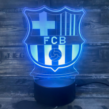 FC Barcelona 3D fodbold lampe - 3D lamper - 3