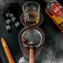 Whisky og cigarbakke - Coaster til whiskyglas - 1