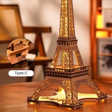 3D Eiffeltårn lampe som puslespil fra Rokr™ - 3