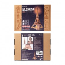 3D Eiffeltårn lampe som puslespil fra Rokr™ - 5