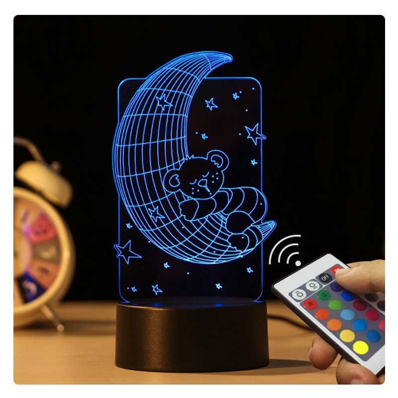 3D  natlampe  til  børn - 3D lamper - 1