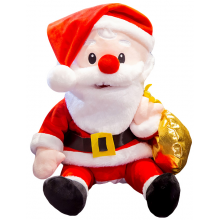 Hånddukke  –  julemand  med  guldpose - JuleGadgets - 1