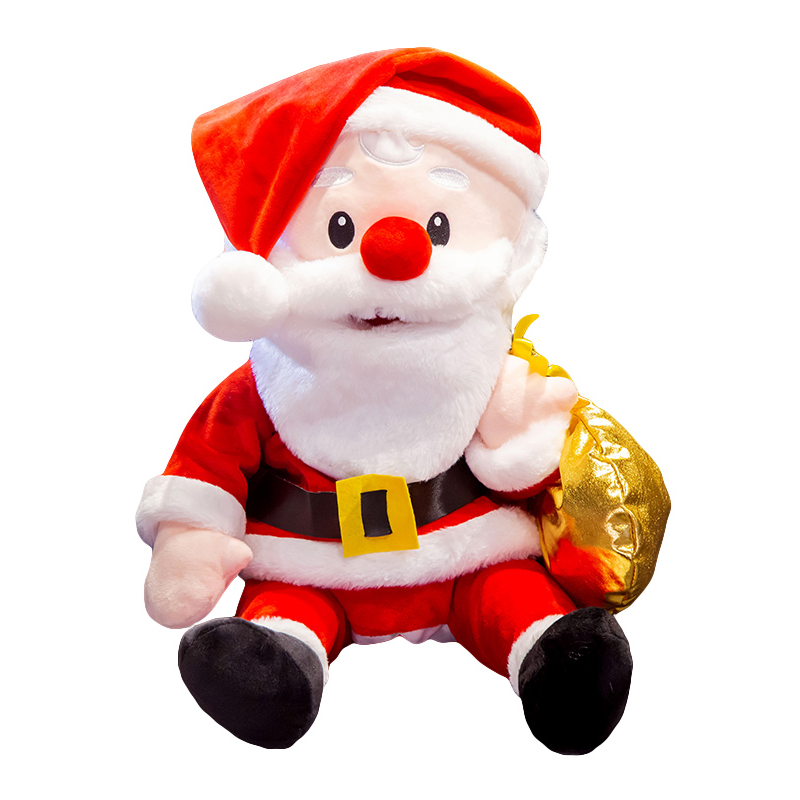 Hånddukke  –  julemand  med  guldpose - JuleGadgets - 1