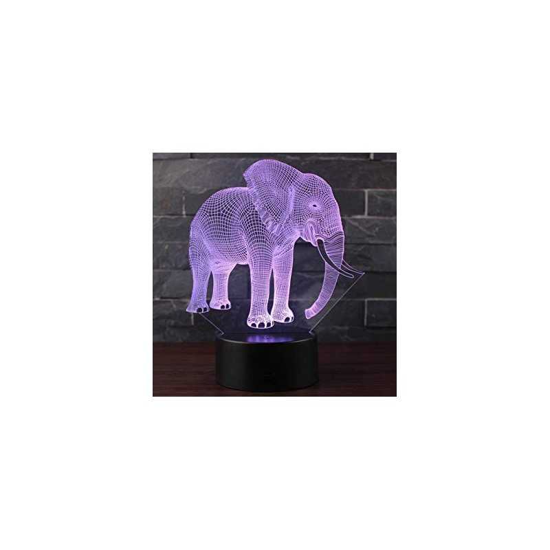 Billede af 3D Lampe Elefant