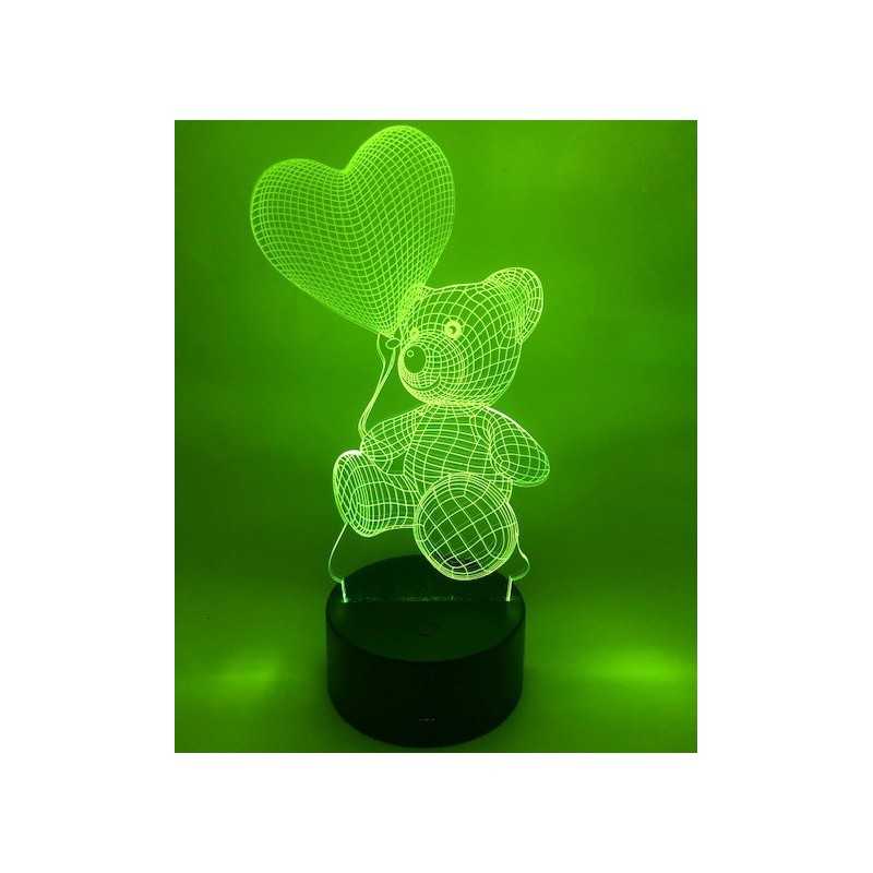 Billede af 3D bamse lampe