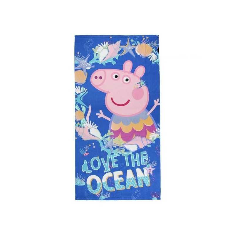 Billede af Gurli Gris strandhåndklæde marineblå