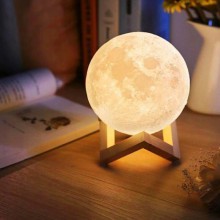 Måne  Lampe  med fjernbetjening -  10 cm