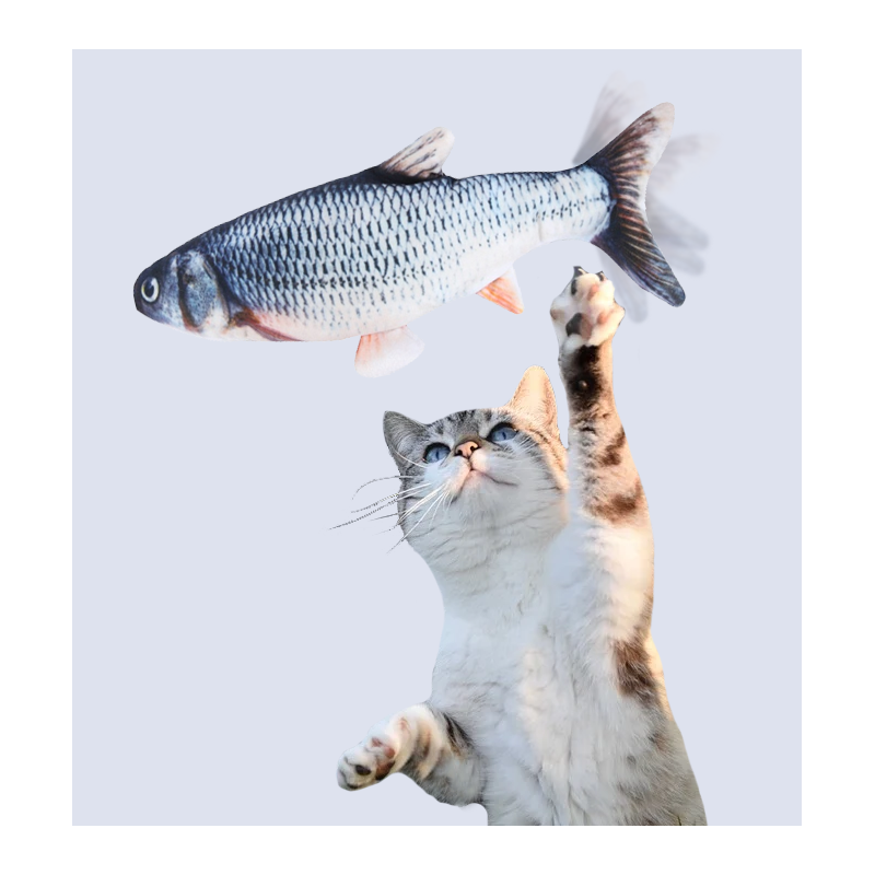 Sprællende  legefisk  til  katte