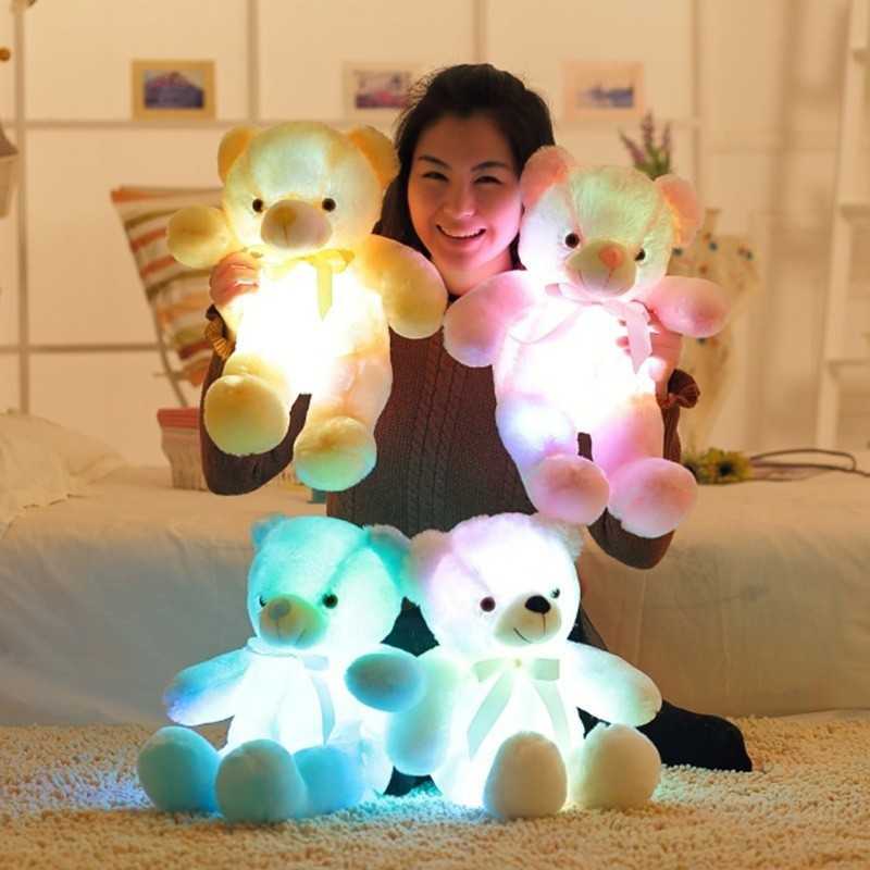 Bamse med LED-lys – 50 cm