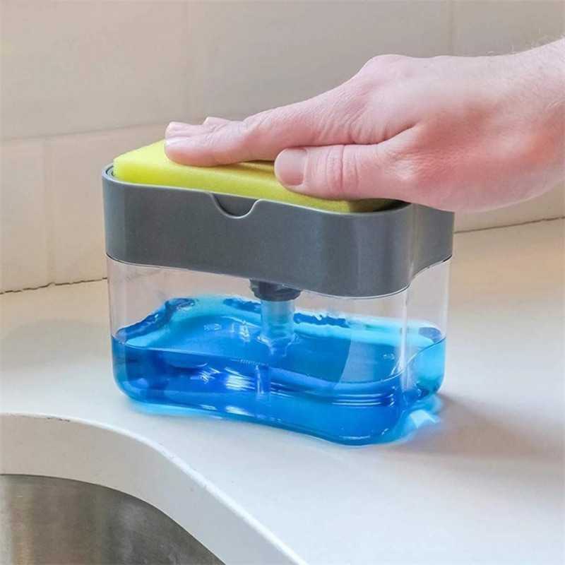 Gaveide? Sæbedispenser til grydesvampe gør opvasken til en leg - praktisk og smart gadget til køkkenet