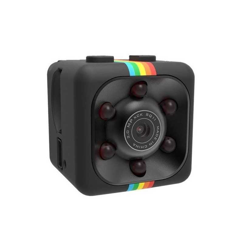 Gaveide? Smart Mini Kamera SQ11 1080P i sort - Perfekt til droner, sport og overvågning.