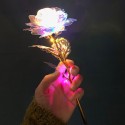 Holografisk rose med LED lys - Forside - 2