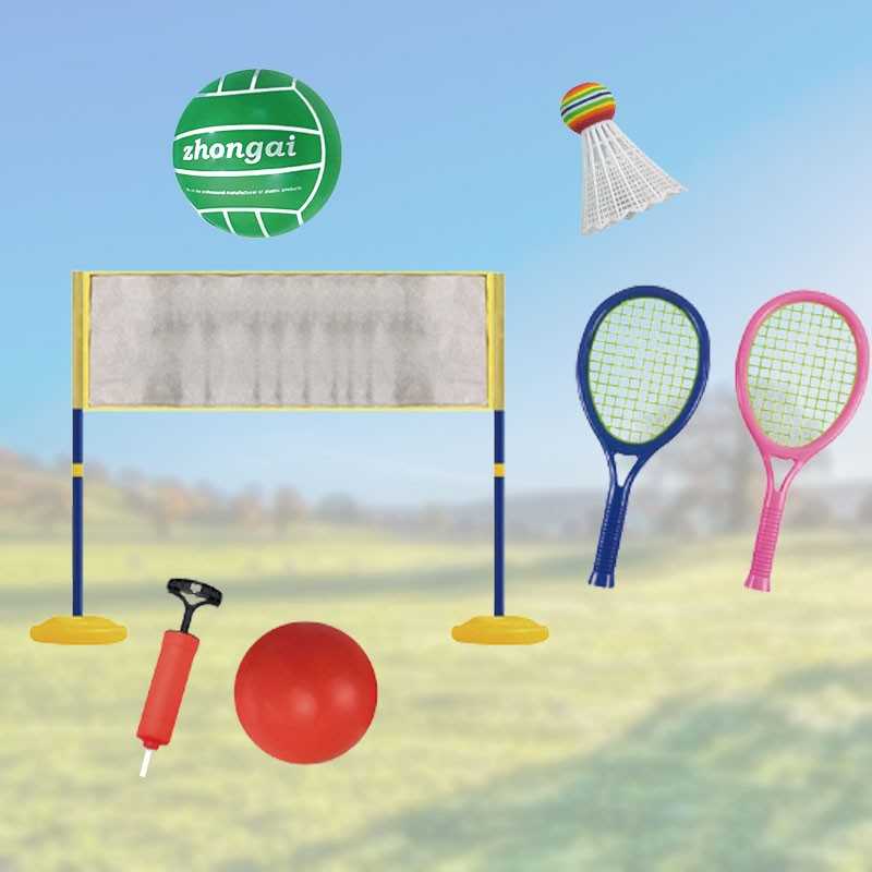 11: 2-i-1 sæt  -  badminton og volleyball