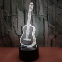 3D Guitar lampe - 3D lamper - 3