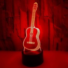 3D Guitar lampe - 3D lamper - 4