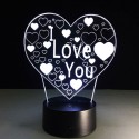 3D hjerte lampe - 3D lamper - 1