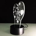 3D hjerte lampe - 3D lamper - 2