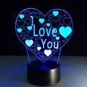 3D hjerte lampe - 3D lamper - 5