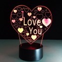 3D hjerte lampe - 3D lamper - 6