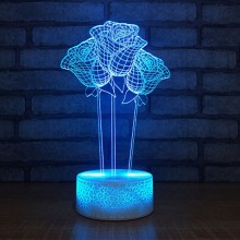 3D Rose lampe - 3D lamper - 3