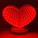 3D spejlrefleks hjerte lampe med rødt lys - 3D lamper - 5