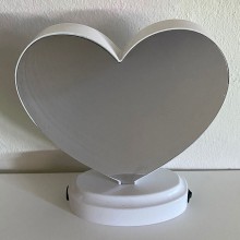 3D spejlrefleks hjerte lampe med rødt lys - 3D lamper - 6