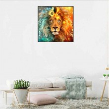 5D diamond paint løve - 40 x 40 cm