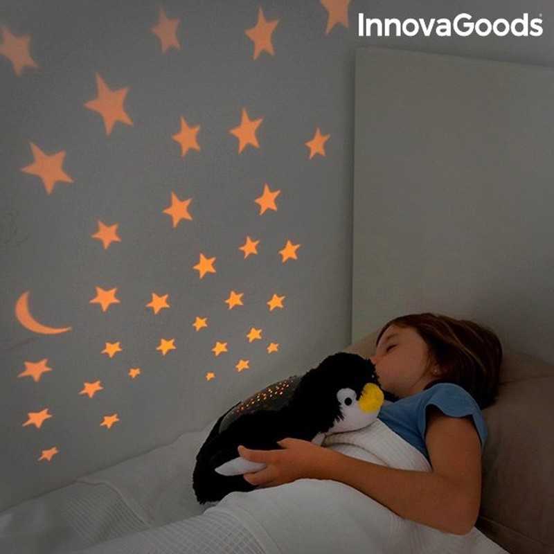 Gaveide? Super sød pingvin krammebamse med lys - Perfekt til at skabe hygge og tryghed til børn i sengetid