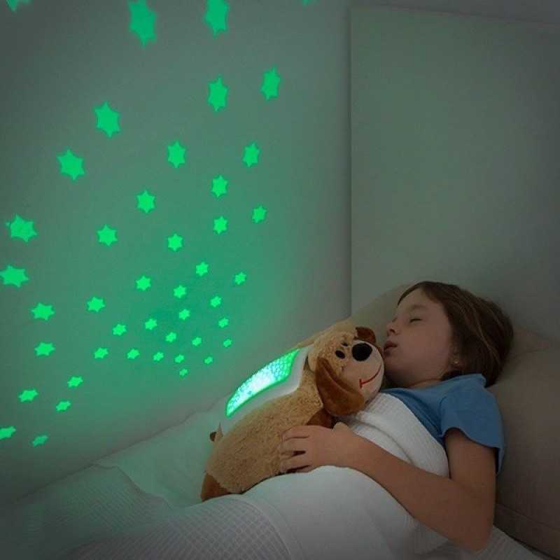 Gaveide? Krammebamse med lys og stjernebilleder - den perfekte sengekammerat for børn