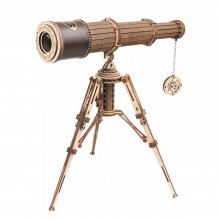 3D puslespil kikkert i træ - Rokr™ style teleskop