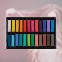Hårkridt - sæt med 24 flotte farver