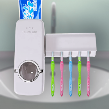 Automatisk tandpasta dispenser med tandbørsteholder - Hjem og have - 3