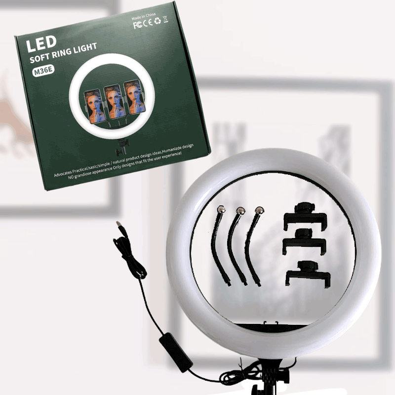 Ring Light Incl Stativ Plads Til Telefoner