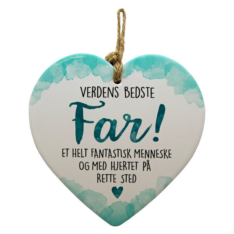 Keramikhjerte Verdens Bedste Far