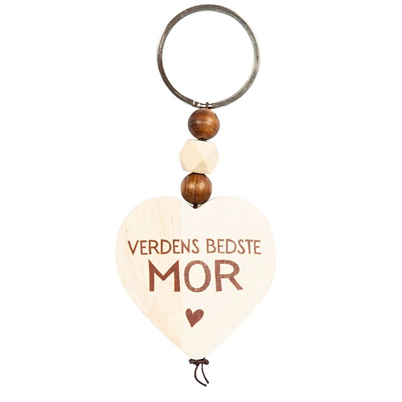 Verdens bedste mor nøglering i træ