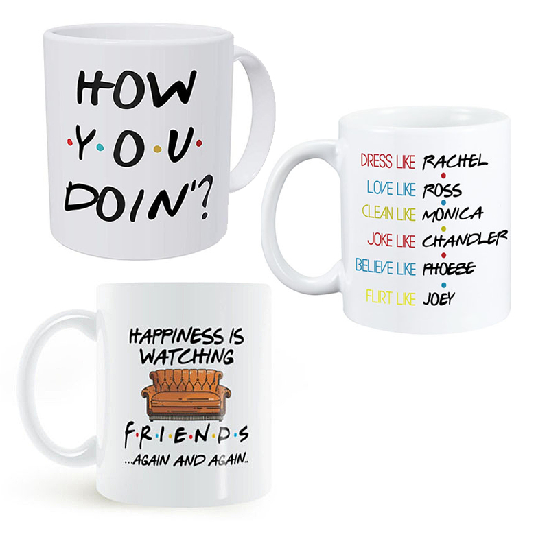 Friends kaffekop med citater – Flere varianter