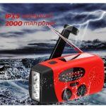 Nødradio med håndsving, solceller og powerbank