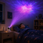 Siddende astronaut stjernehimmel lampe