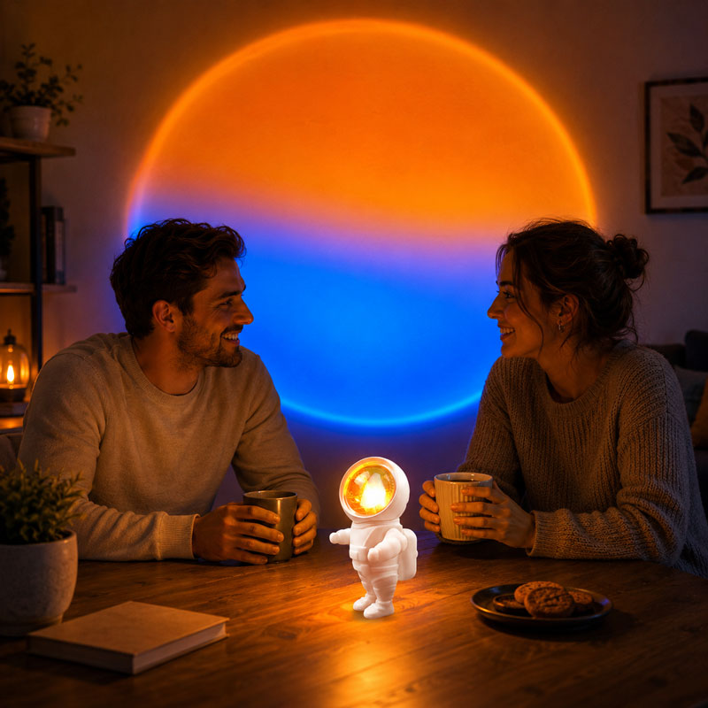 Astronaut sunset lampe – solnedgang