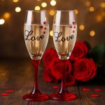 Romantiske champagneglas
