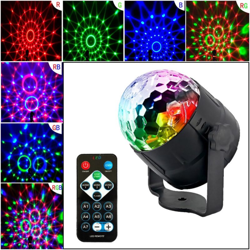 Roterende LED diskokugle