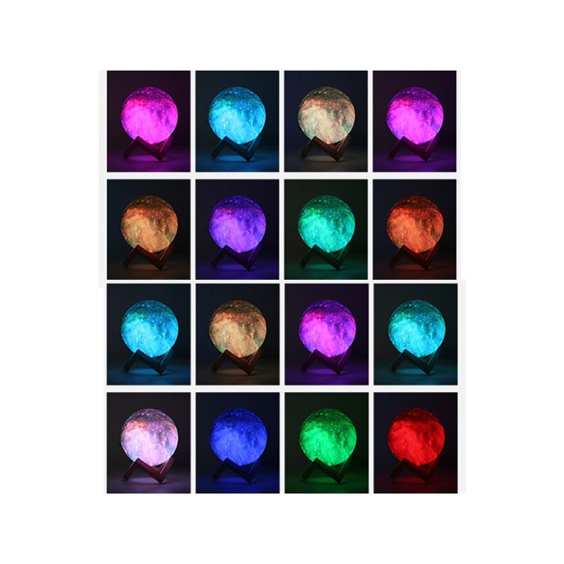 Måne Lampe mange farver – 15cm