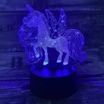 Enhjørning 3D lampe