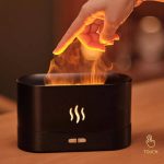 Flamme simulations diffuser, aroma og luftfugter
