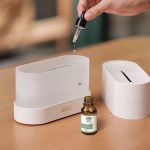 Flamme simulations diffuser, aroma og luftfugter