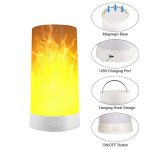 Genopladelig LED flammelampe med fjernbetjening